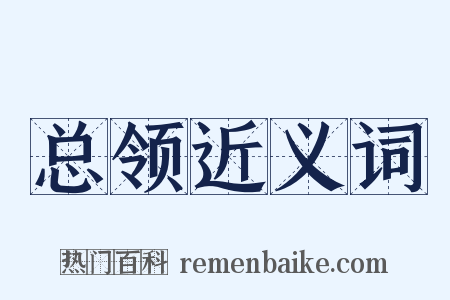 总领近义词是什么意思的图片